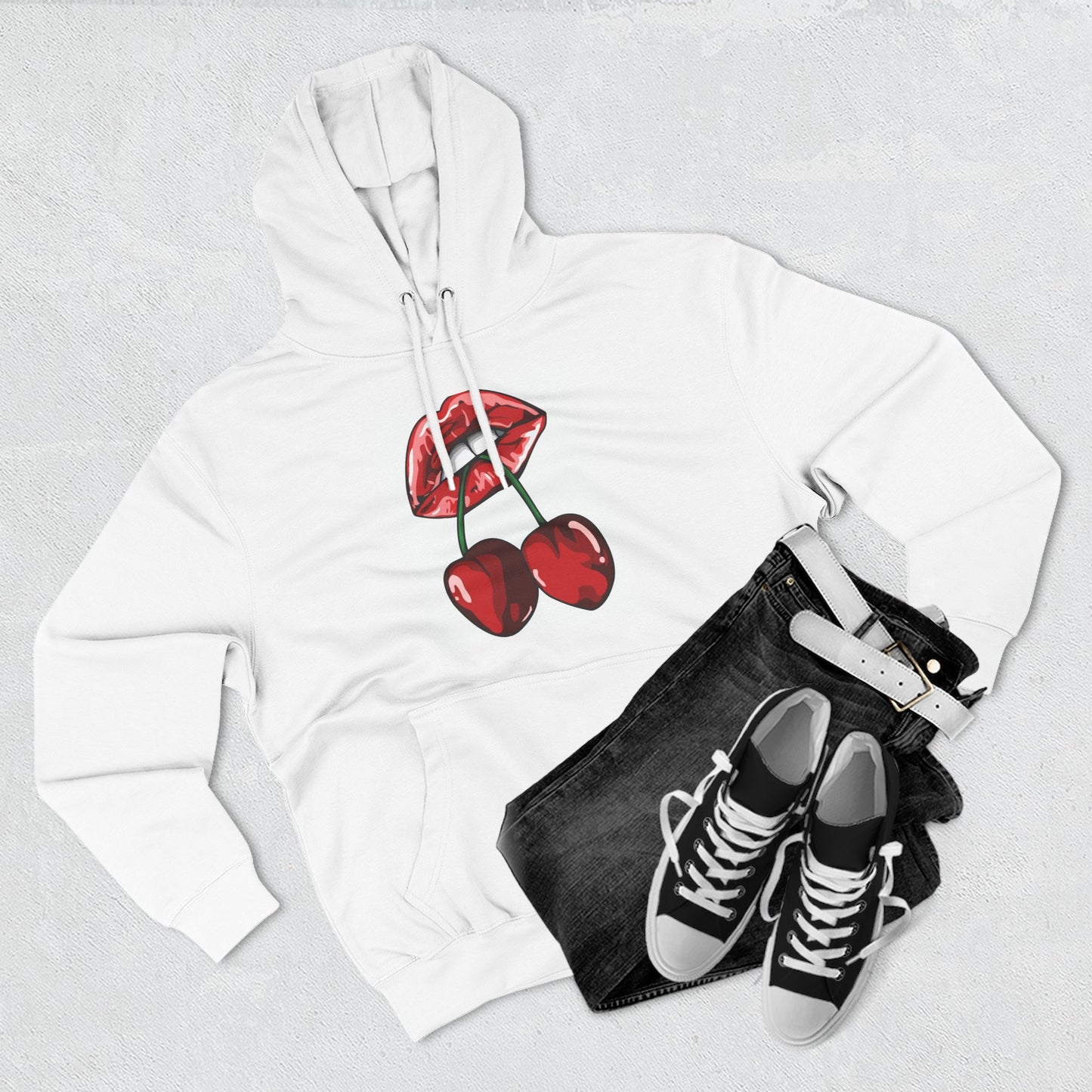 Three-Panel Fleece Hoodie